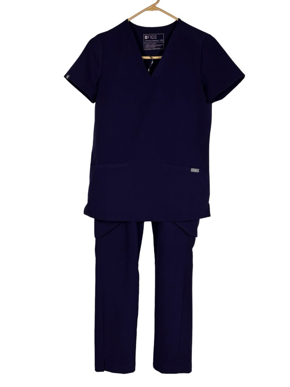 FIGS Scrub Set XXS Purple V-Neck Top Pants Techincal Collection Medical Uniform